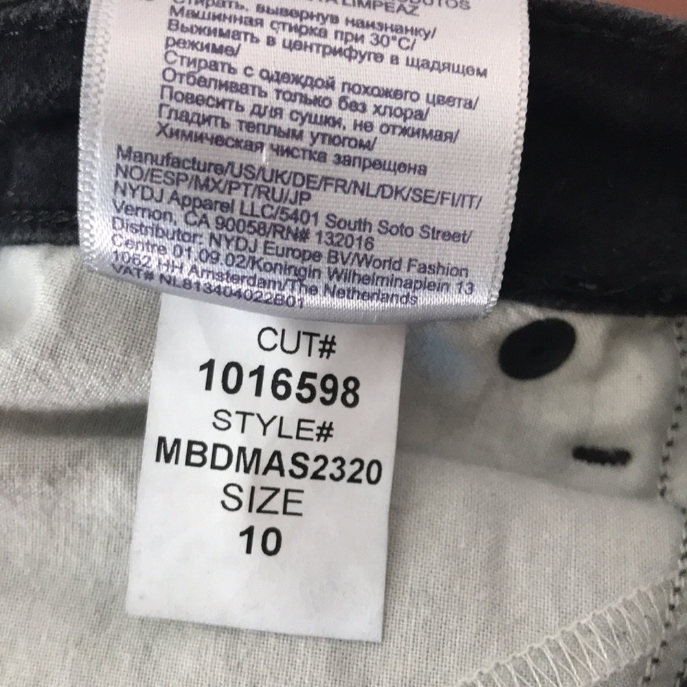 NYDJ AMI Black Jeans Size 10 - Picture 5 of 9